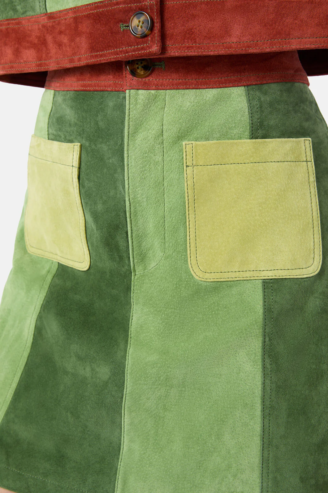 70’s Patch Suede Skirt - Image 5
