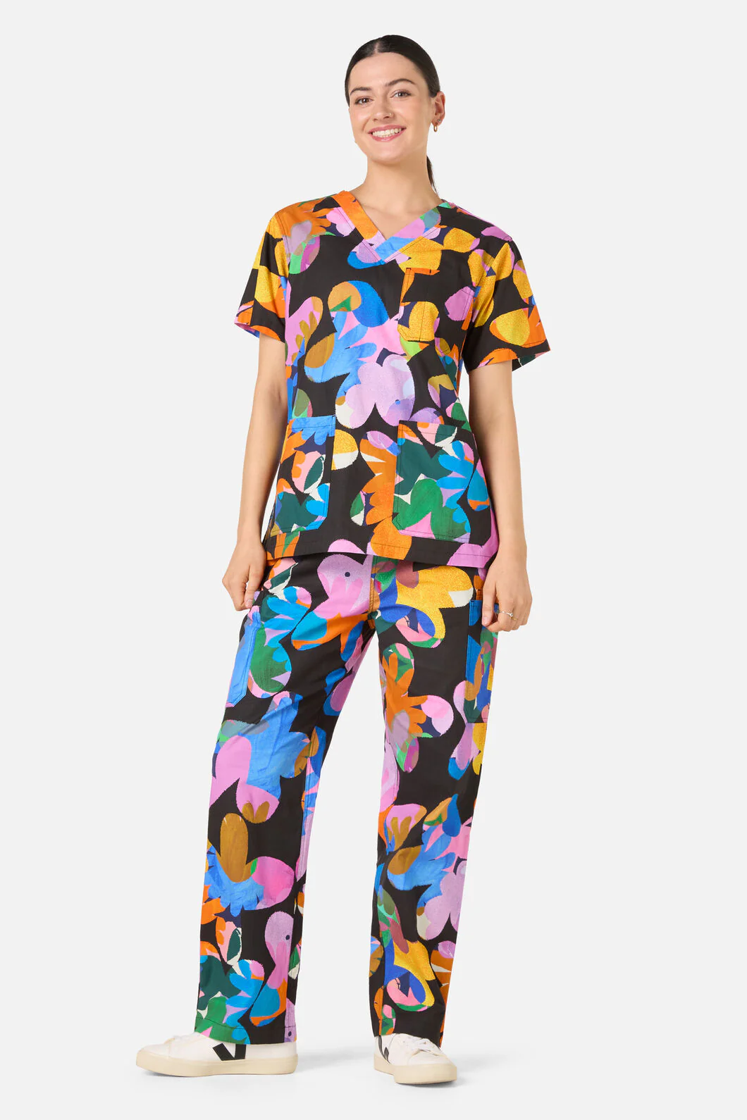 Abstract Floral Scrub Set