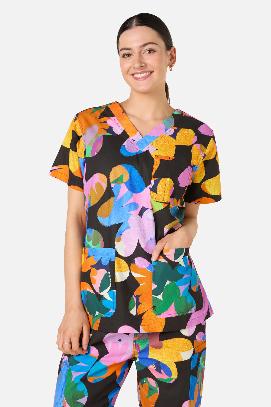 Abstract Floral Scrub Set - Image 4