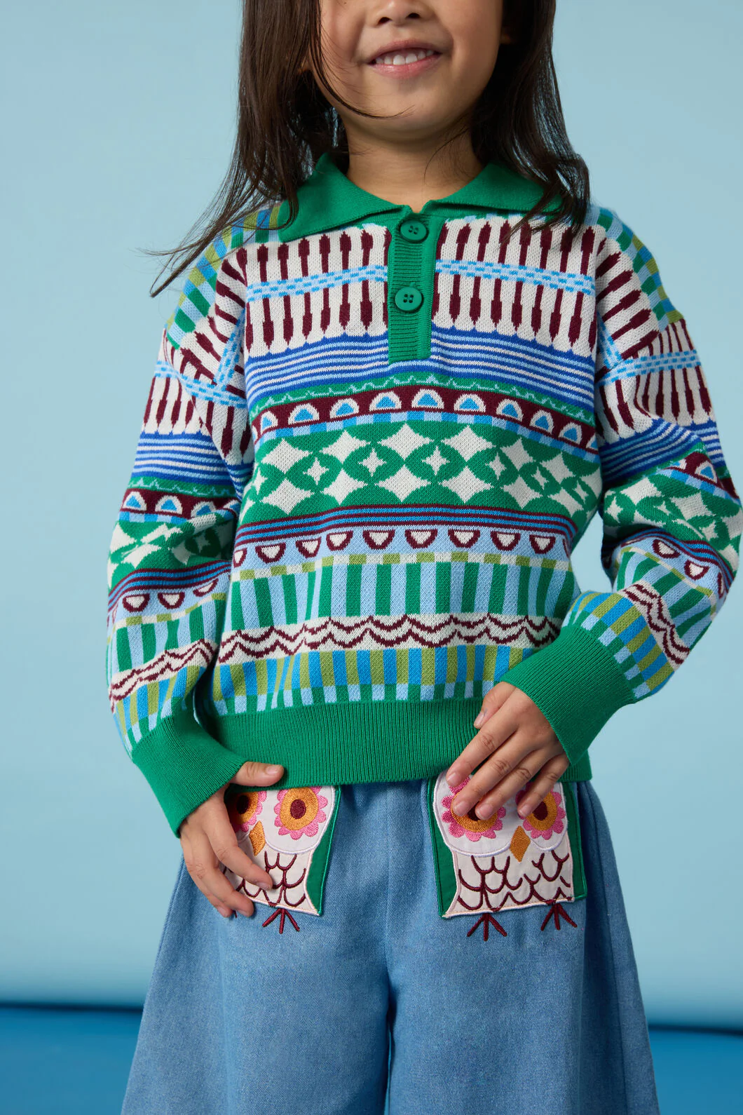 Abstract Kids Knit Jumper