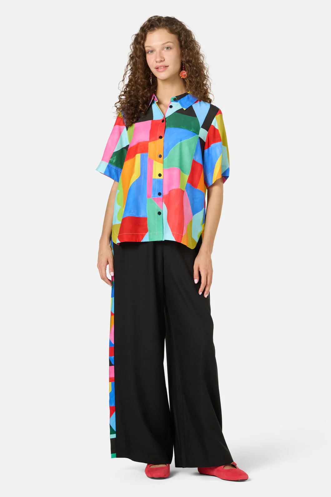 Abstract Symphony Oversized Shirt - Image 2
