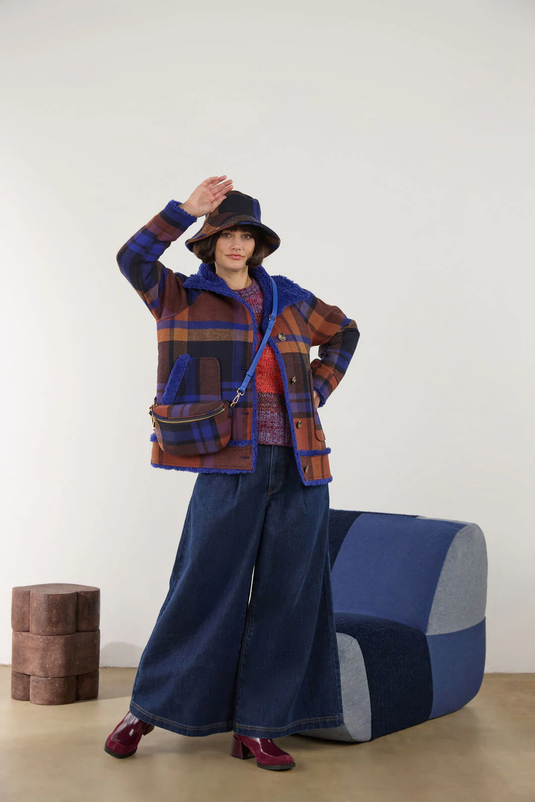 Angela Check Coat - Image 3