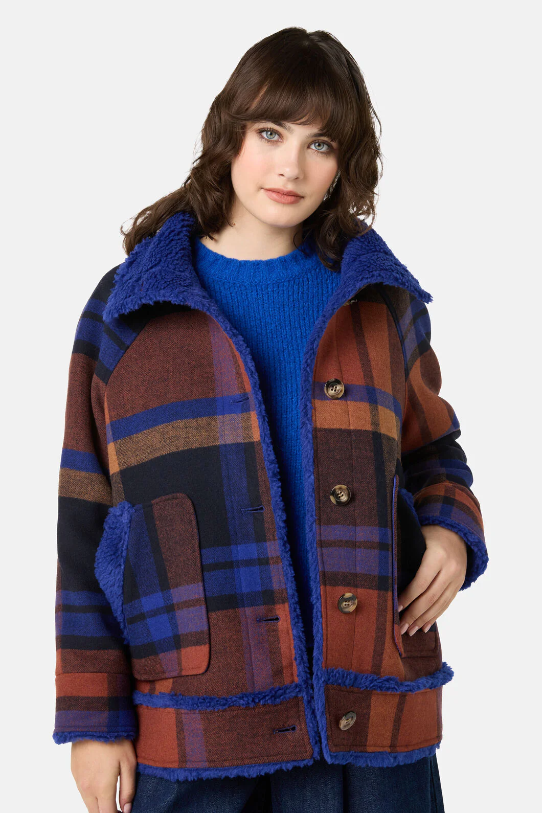 Angela Check Coat - Image 7
