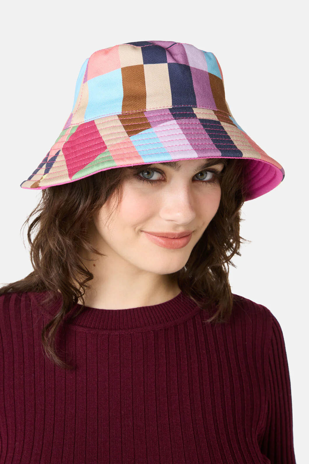 Arty Check Bucket Hat - Image 2
