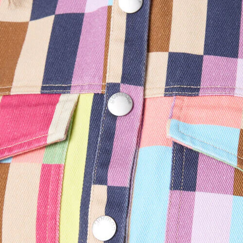 Arty Check Denim Shirt Dress - Image 6