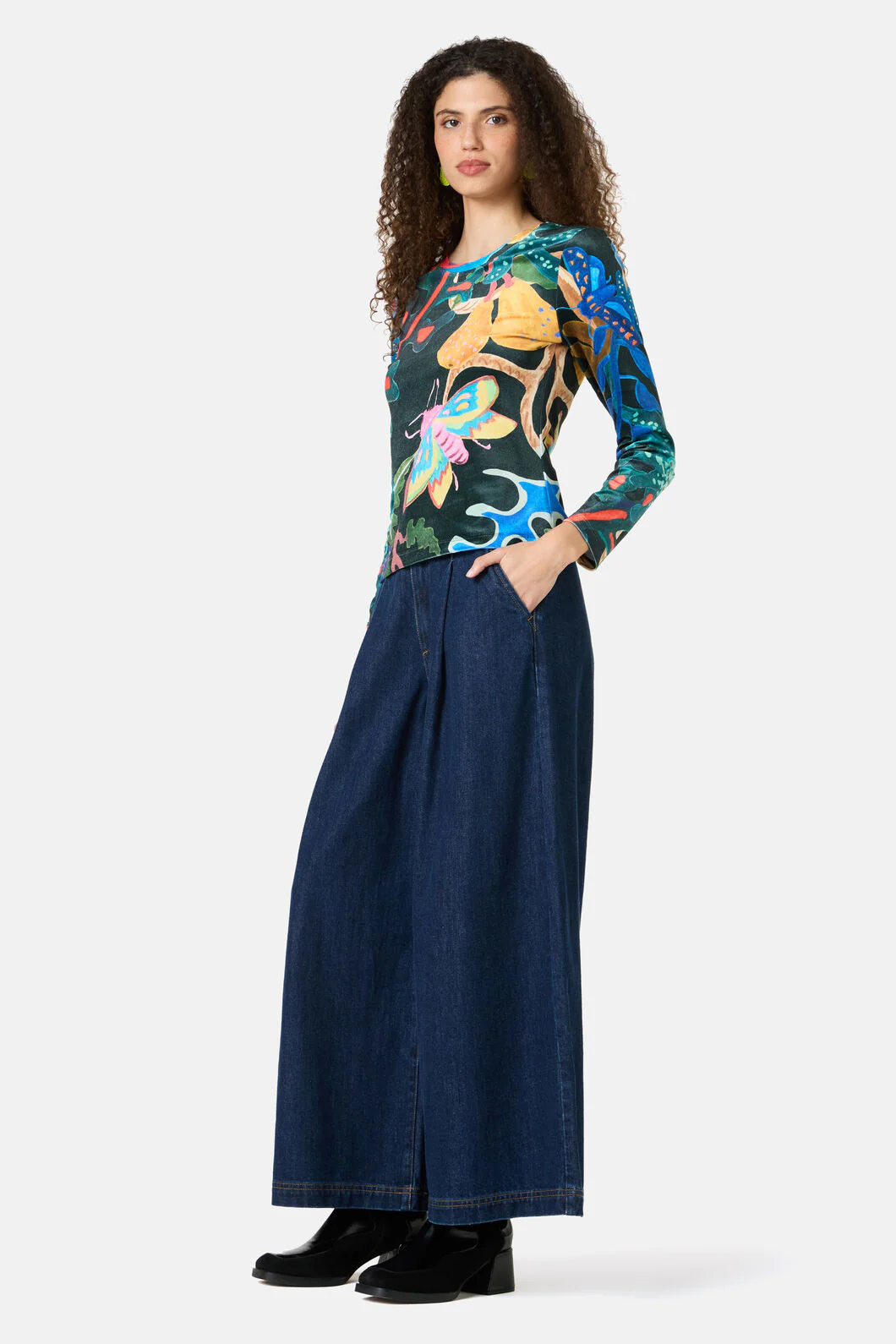 Beetlemania Velvet Long Sleeve Top - Image 3
