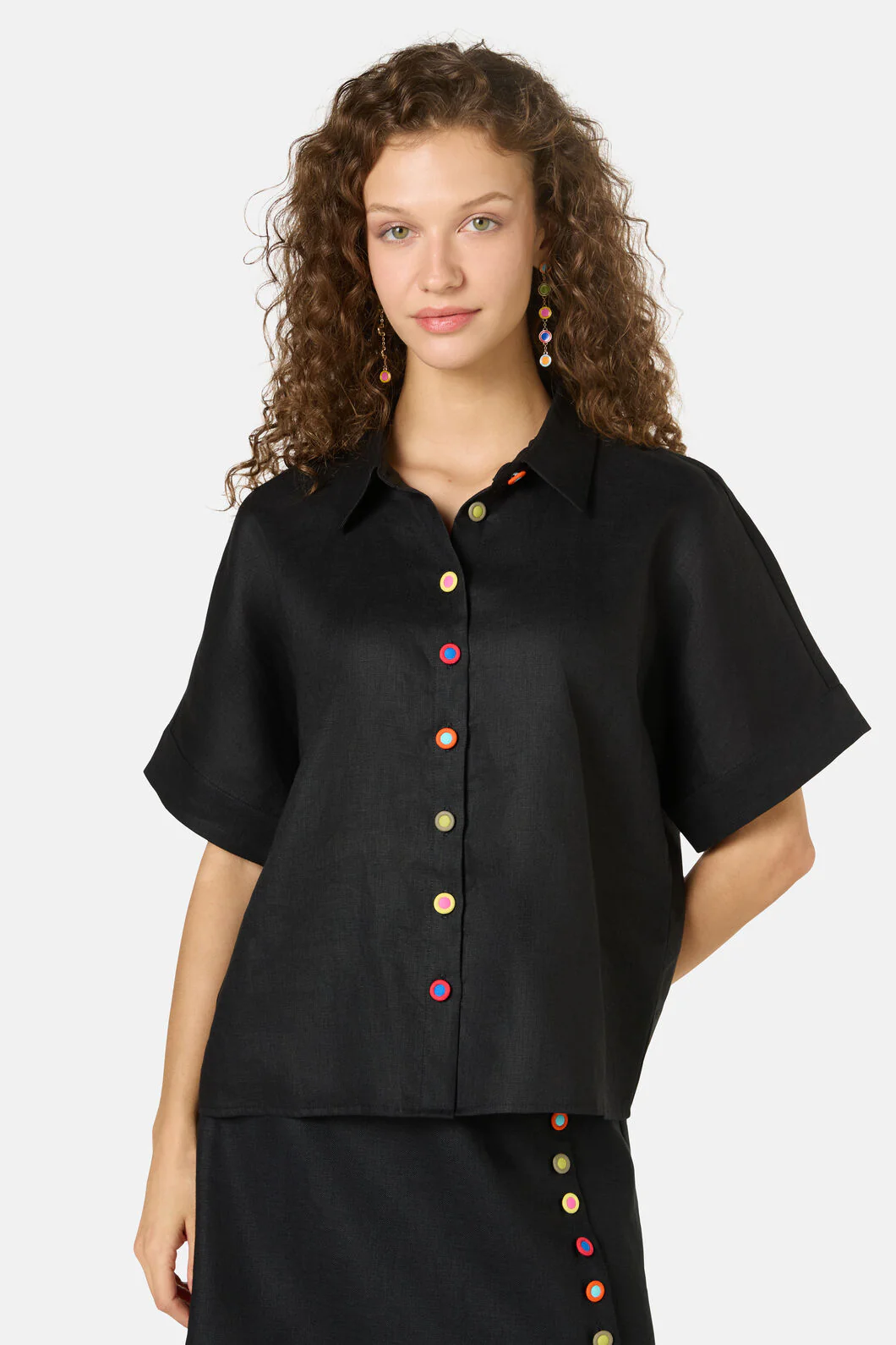 Benne Button Plain Shirt