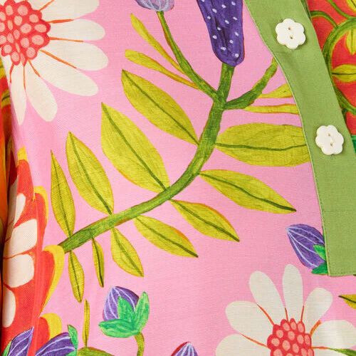 Blooming Bird Print Dress - Image 13