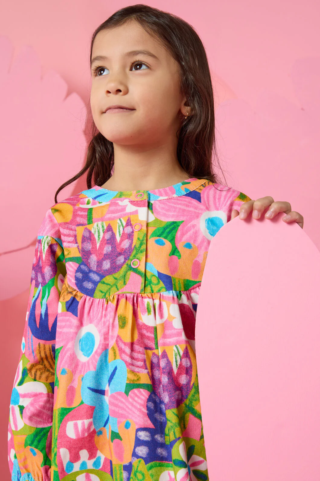 Bold Floral Kids Dress - Image 2