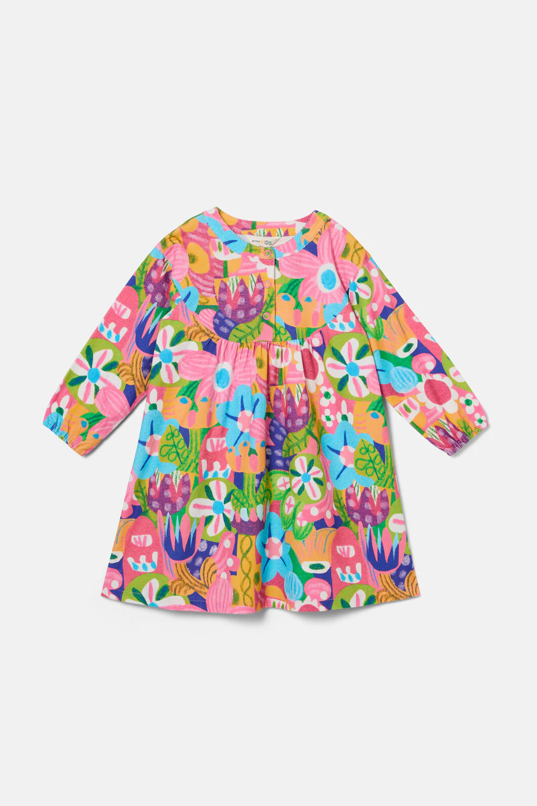 Bold Floral Kids Dress - Image 3