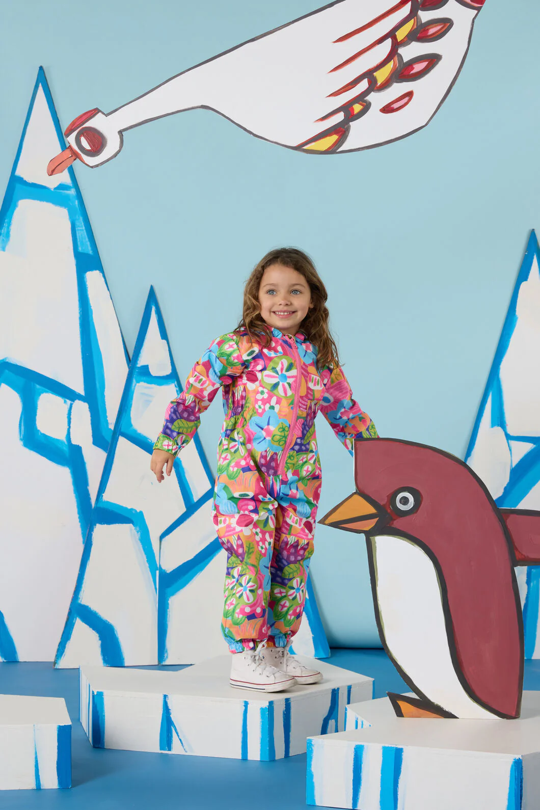 Bold Floral Kids Rainsuit