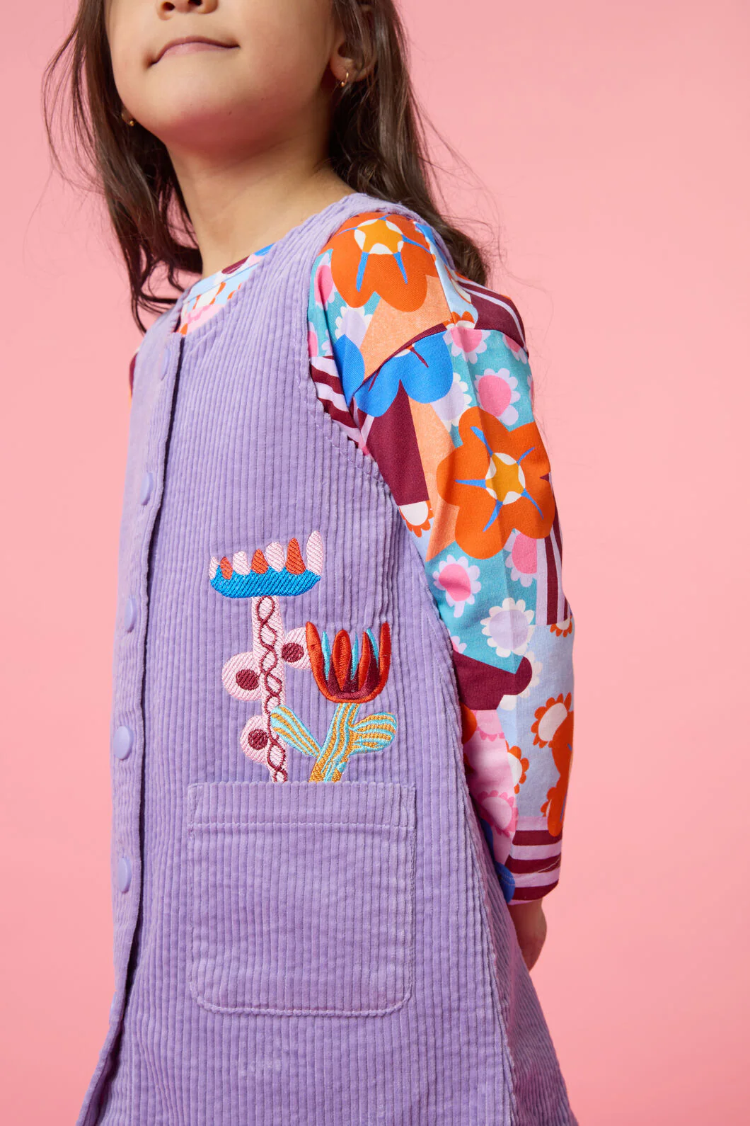 Bouquet Cord Kids Pini Dress - Image 3