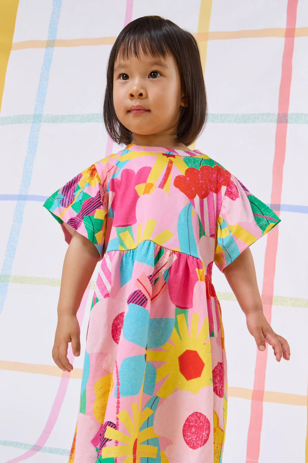 Cut Paste Floral Kids Dress - Image 2