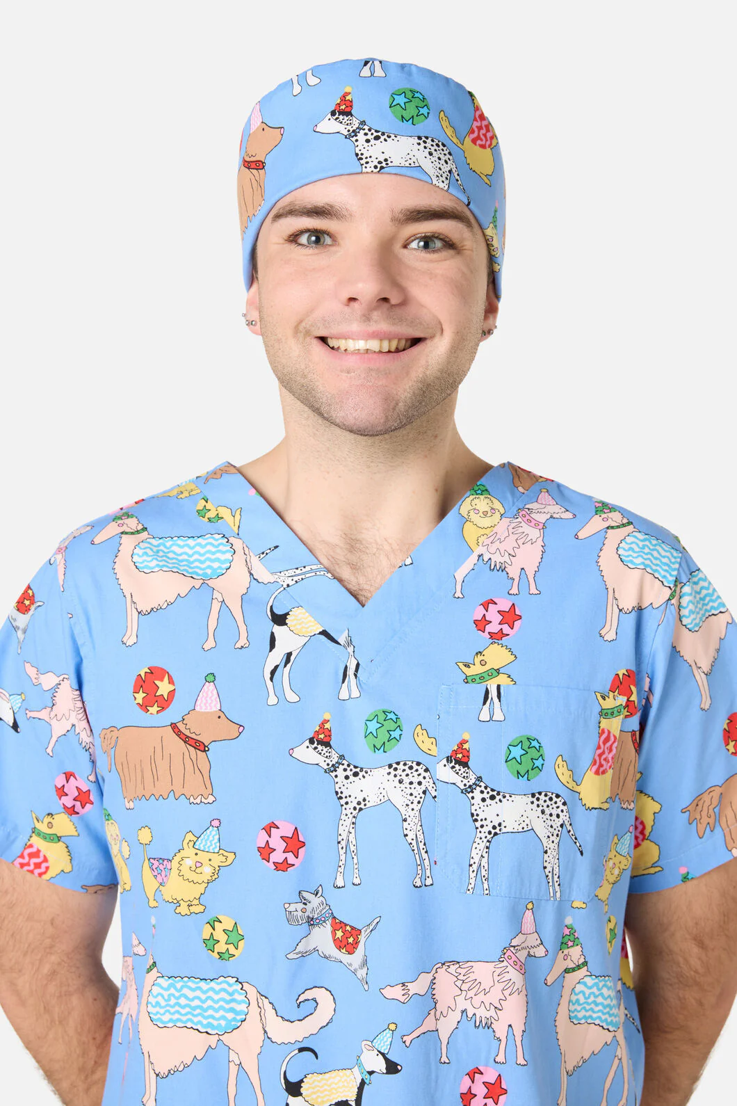 Dog Picnic Scrub Hat