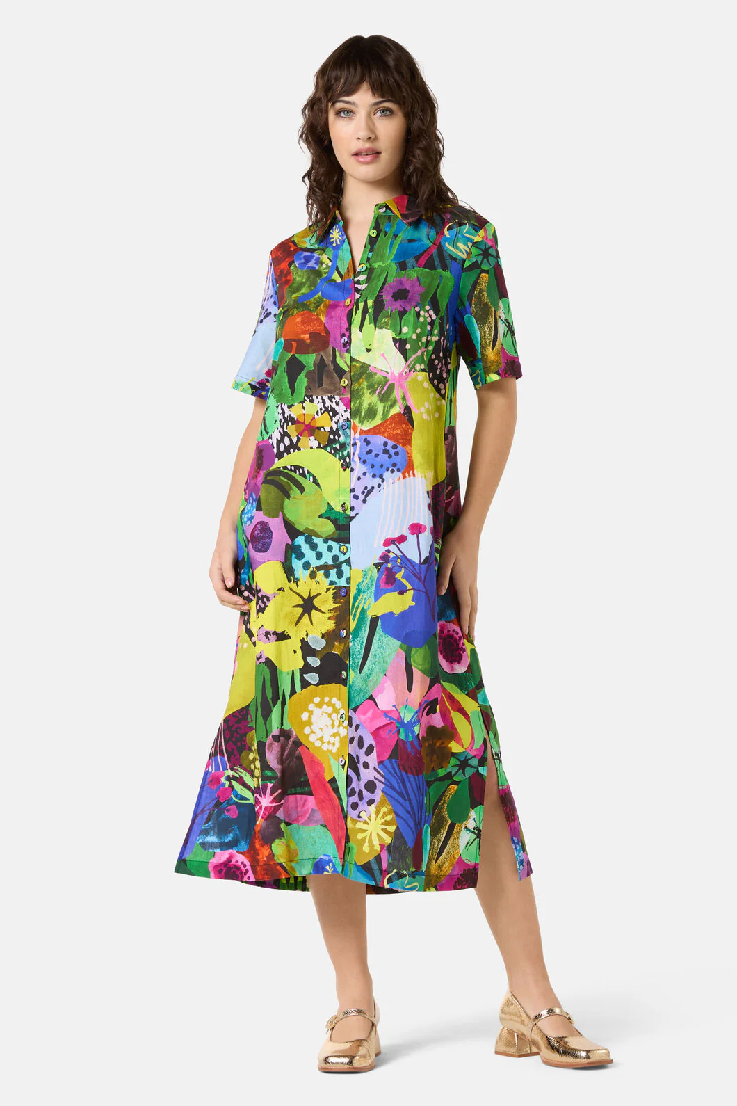 Electric Eden Shirt Dress