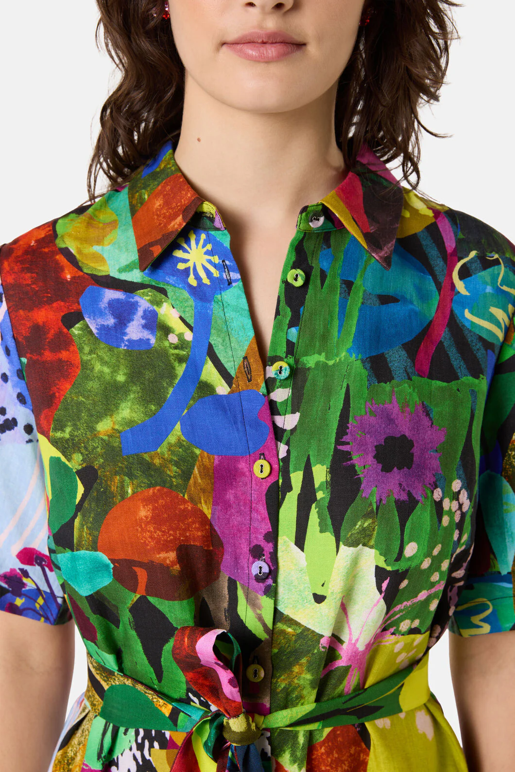 Electric Eden Shirt Dress - Image 6