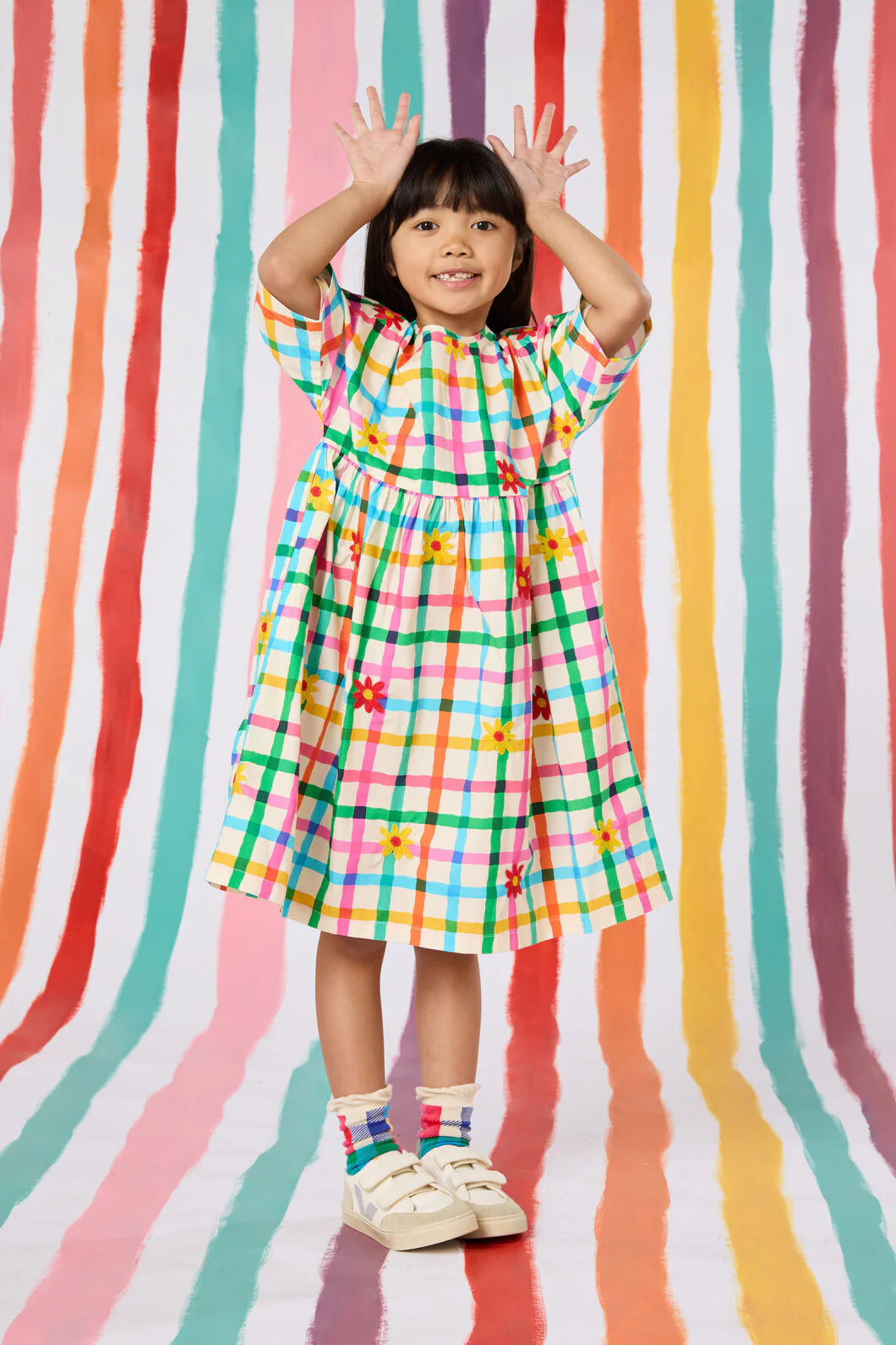 Floral Embroidered Kids Dress