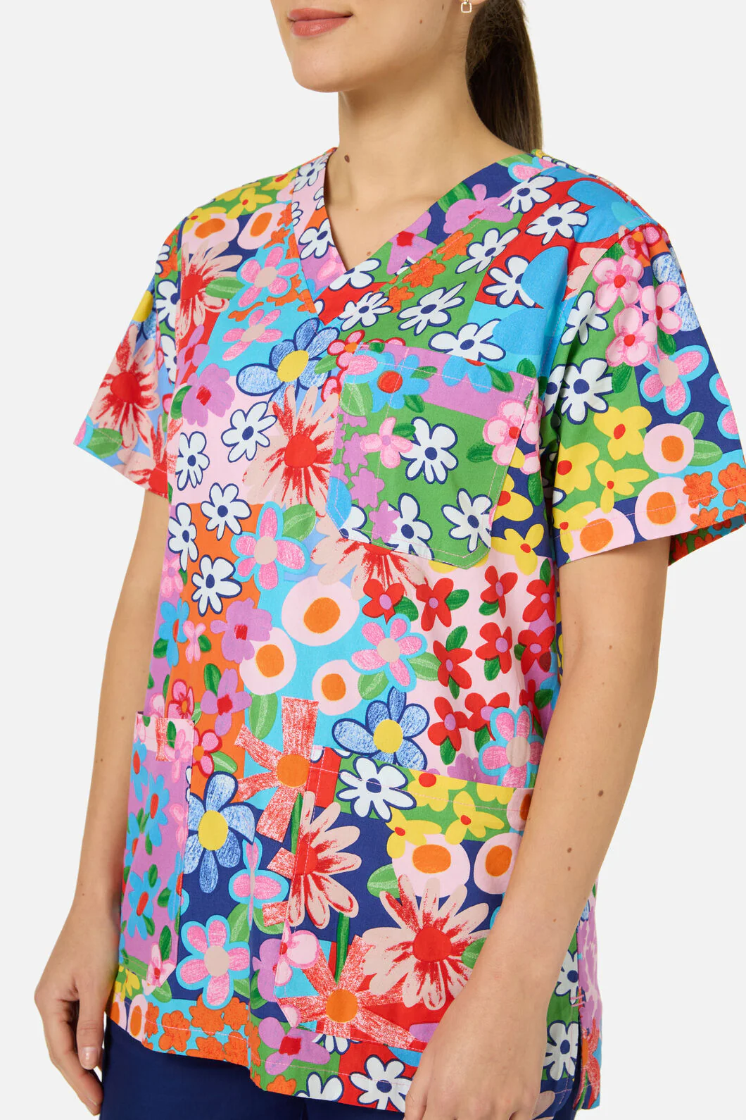 Floral Field Top & Pant Scrub Set - Image 5