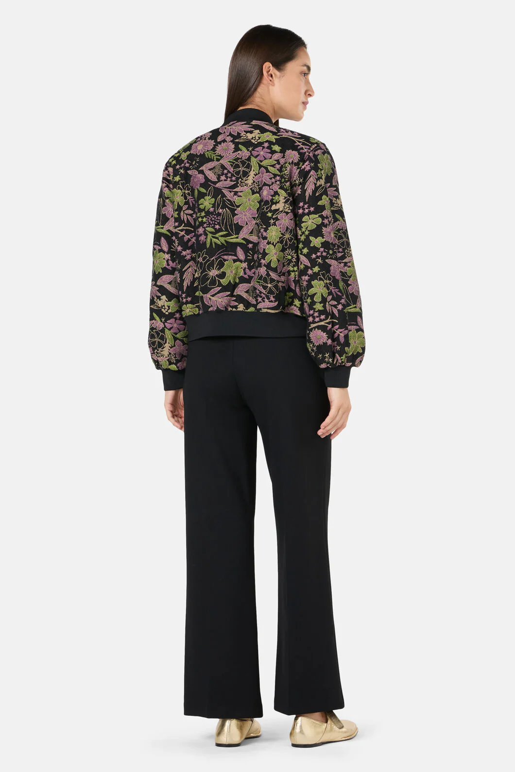 Floral Flight Denim Bomber - Image 6