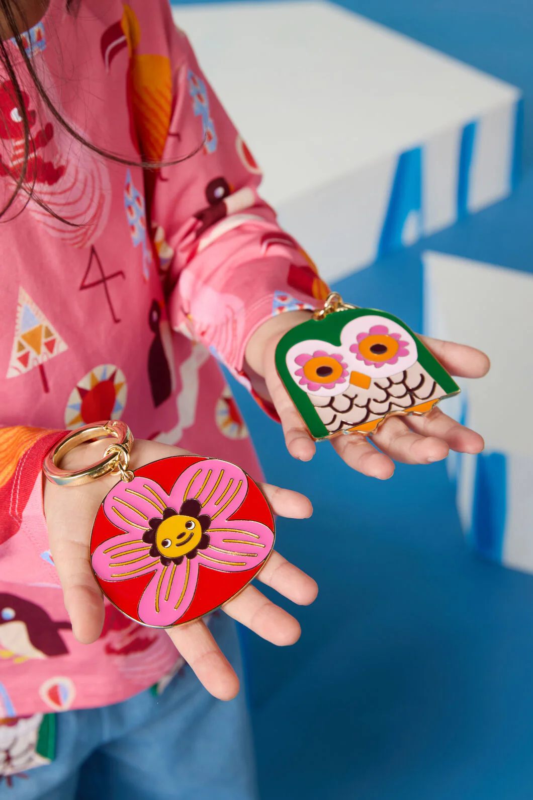 Flower Face Key Ring