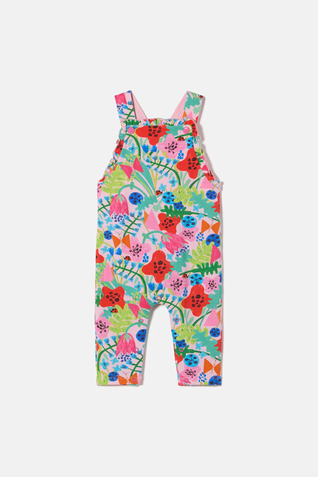 Flower Field Baby Overalls