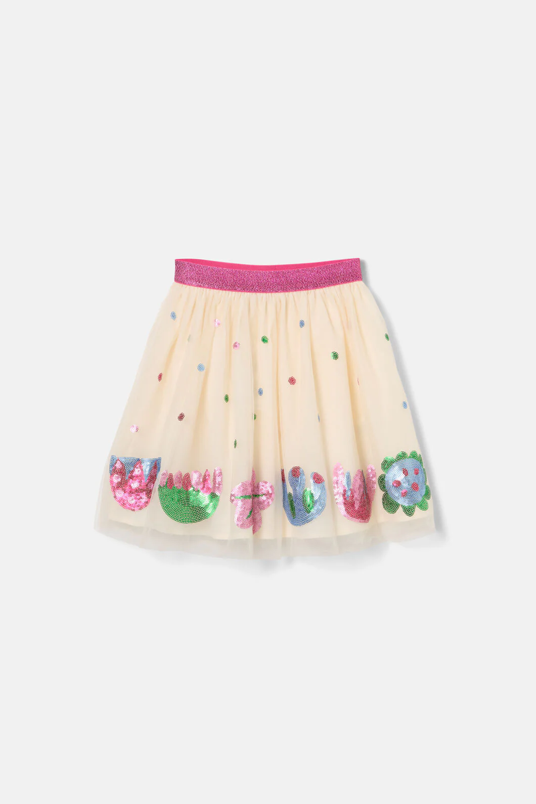 Flower Sequins Kids Skirt - Image 3