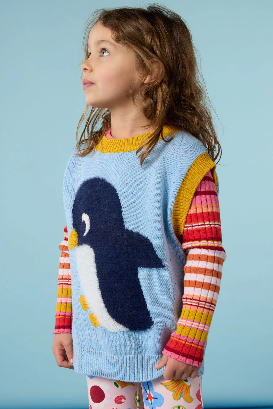 Fluffy Penguin Kids Knit Vest - Image 2