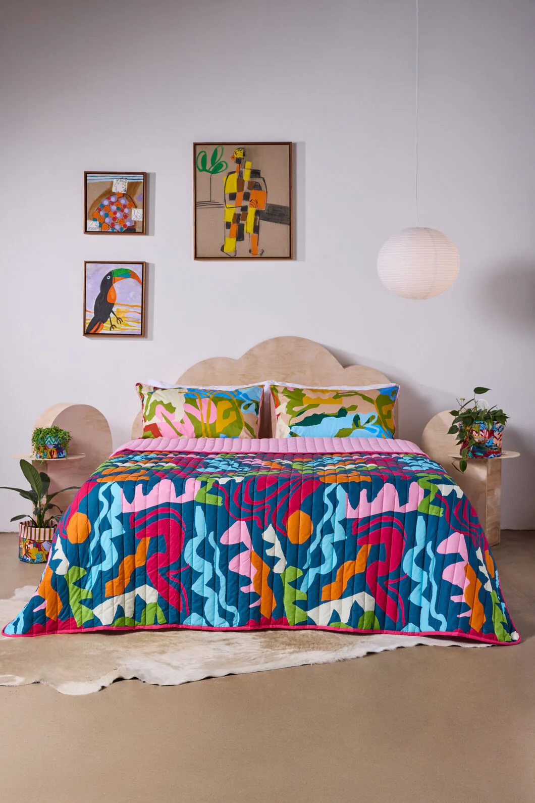 Fluid Rhythm Quilted Coverlet