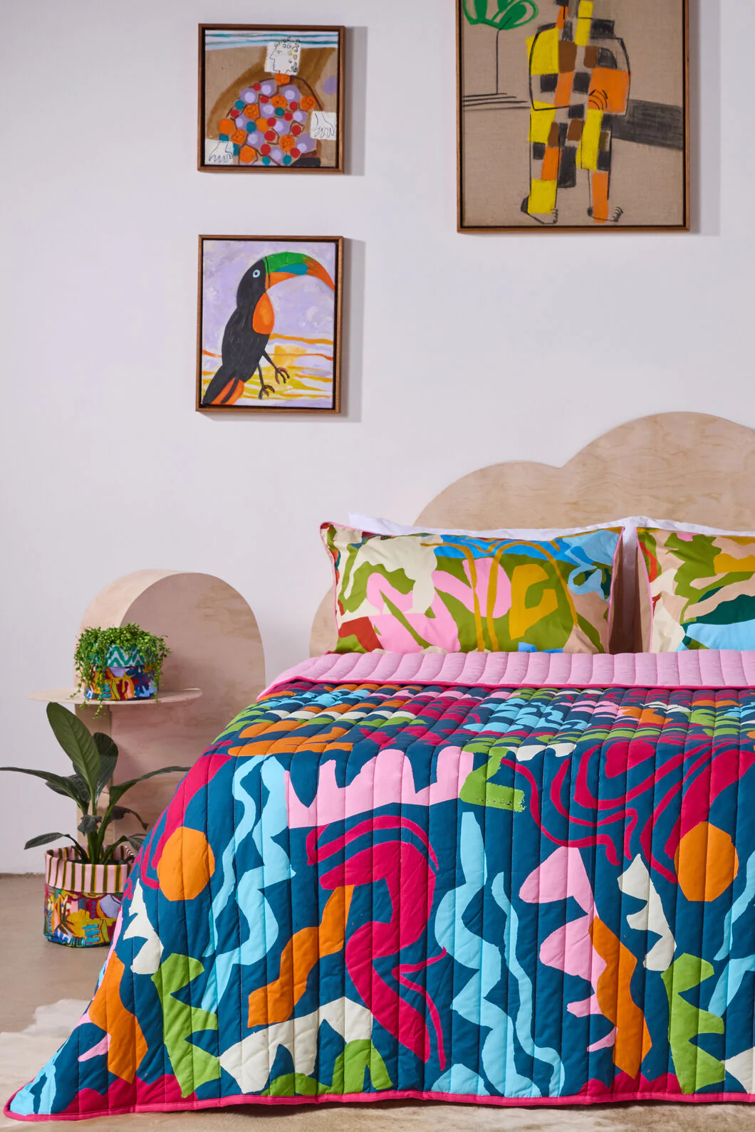 Fluid Rhythm Quilted Coverlet - KB