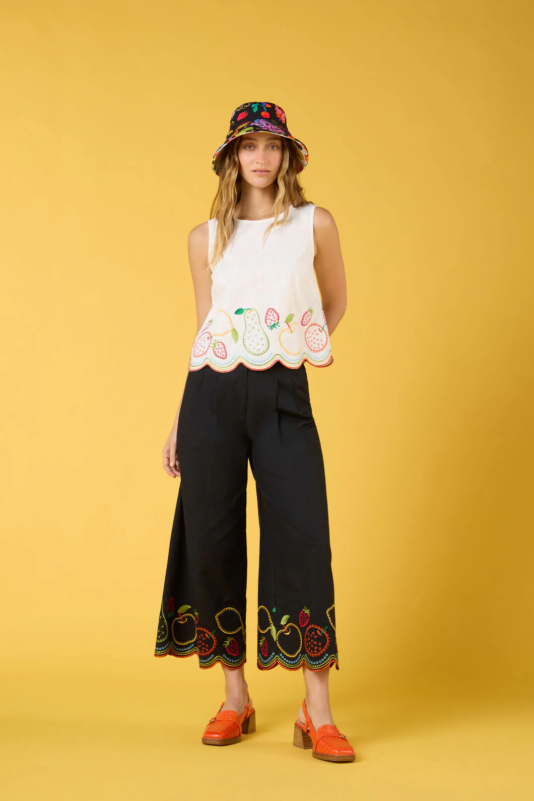 Fruity Anglaise Embroidered Tank