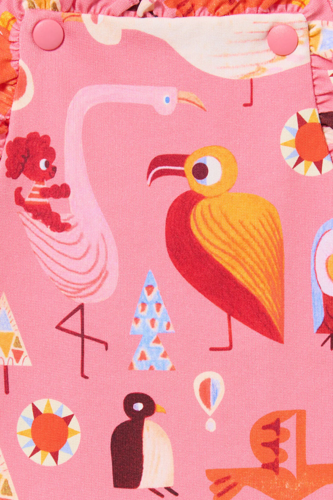 Funky Birds Baby Overalls - Image 3