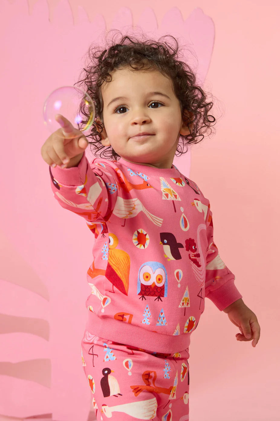 Funky Birds Baby Sweater