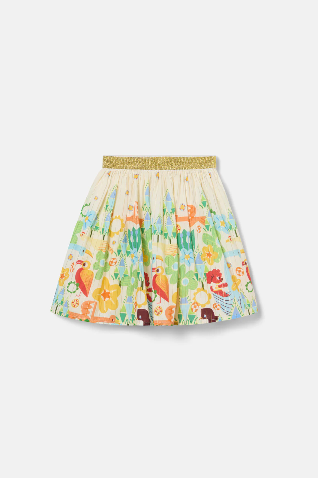 Funky Birds Border Kids Skirt - Image 2