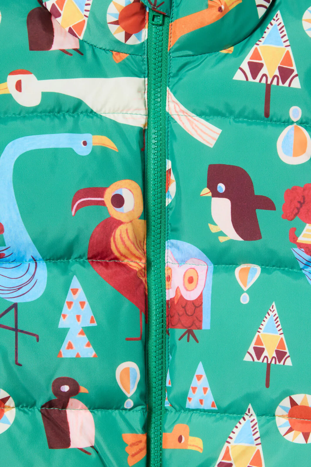 Funky Birds Kids Puffer Vest - Image 3