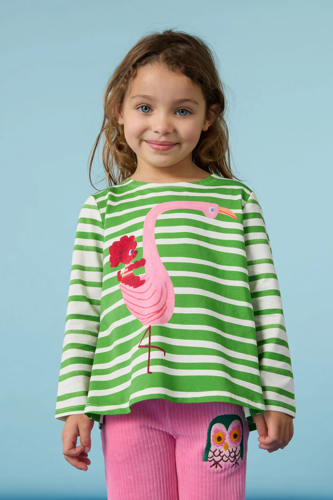 Funky Birds Kids Stripe Top