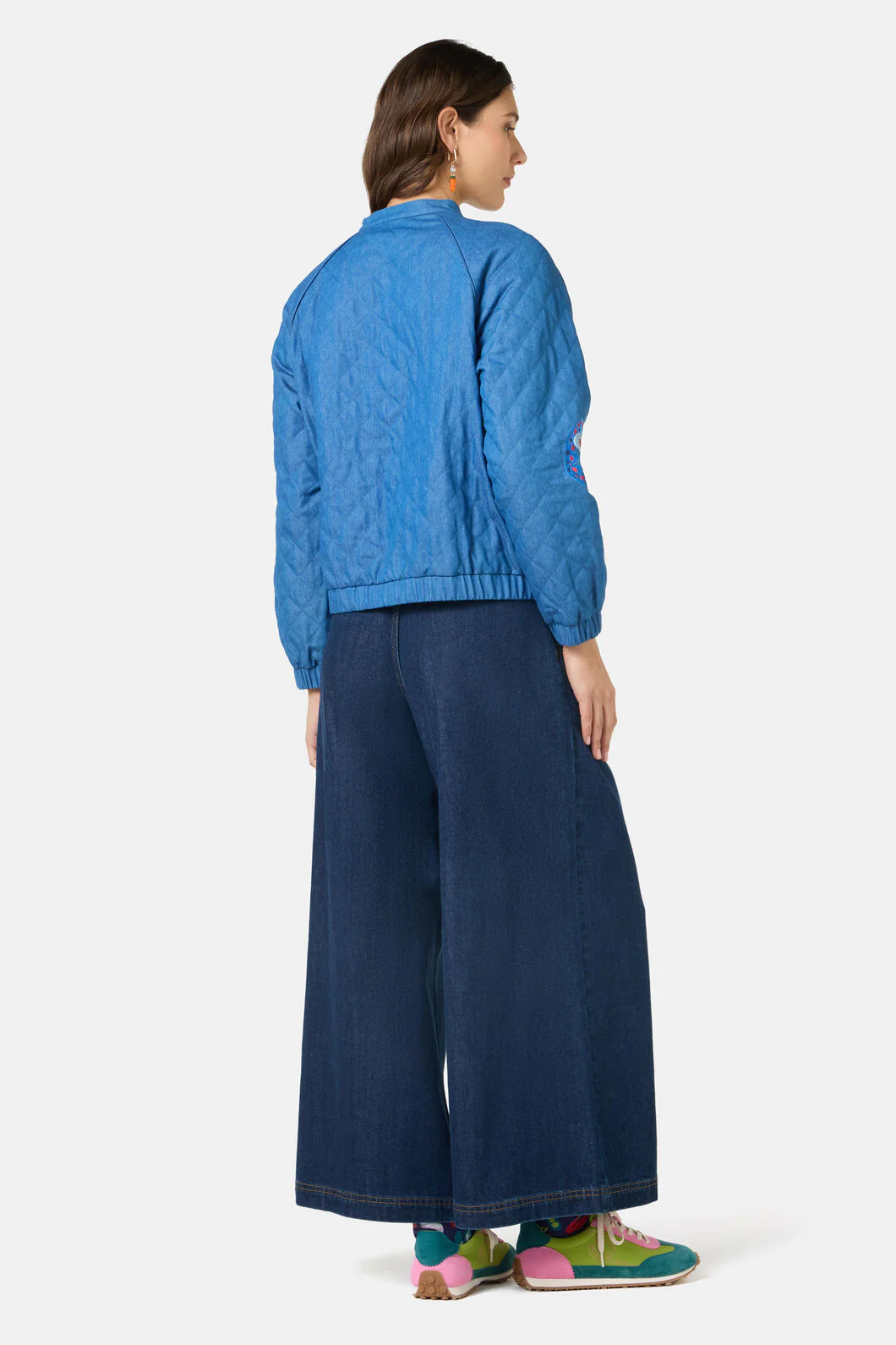 Garden Bed Denim Reversible Bomber Jacket - Image 8