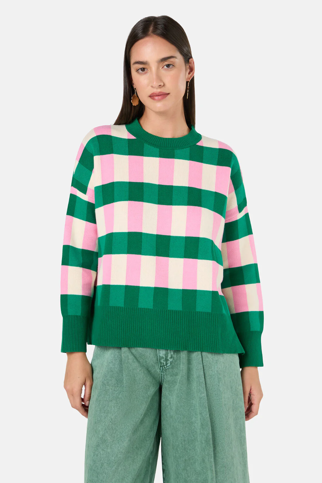 Graphic Check Jumper