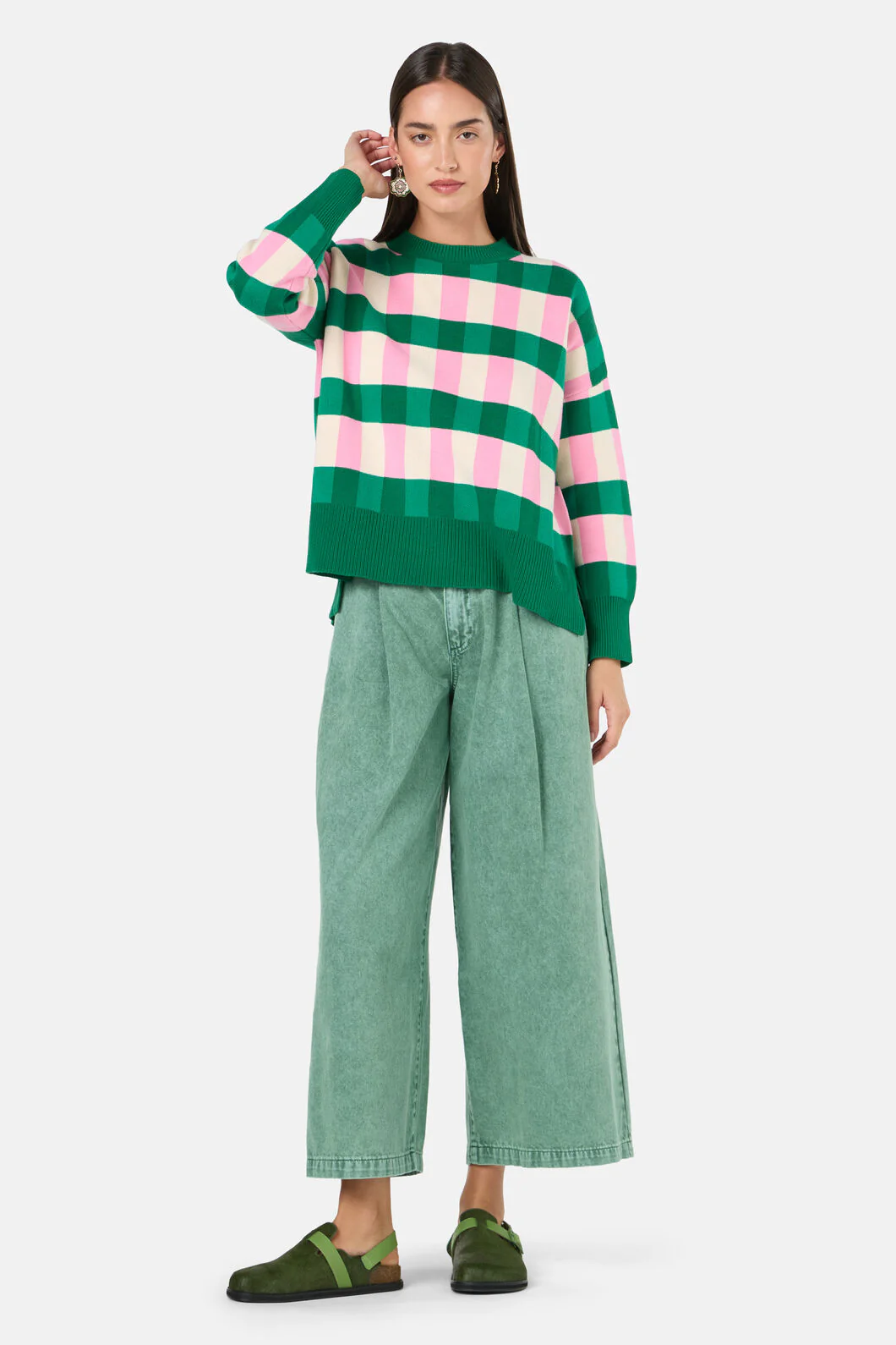Graphic Check Jumper - Image 2
