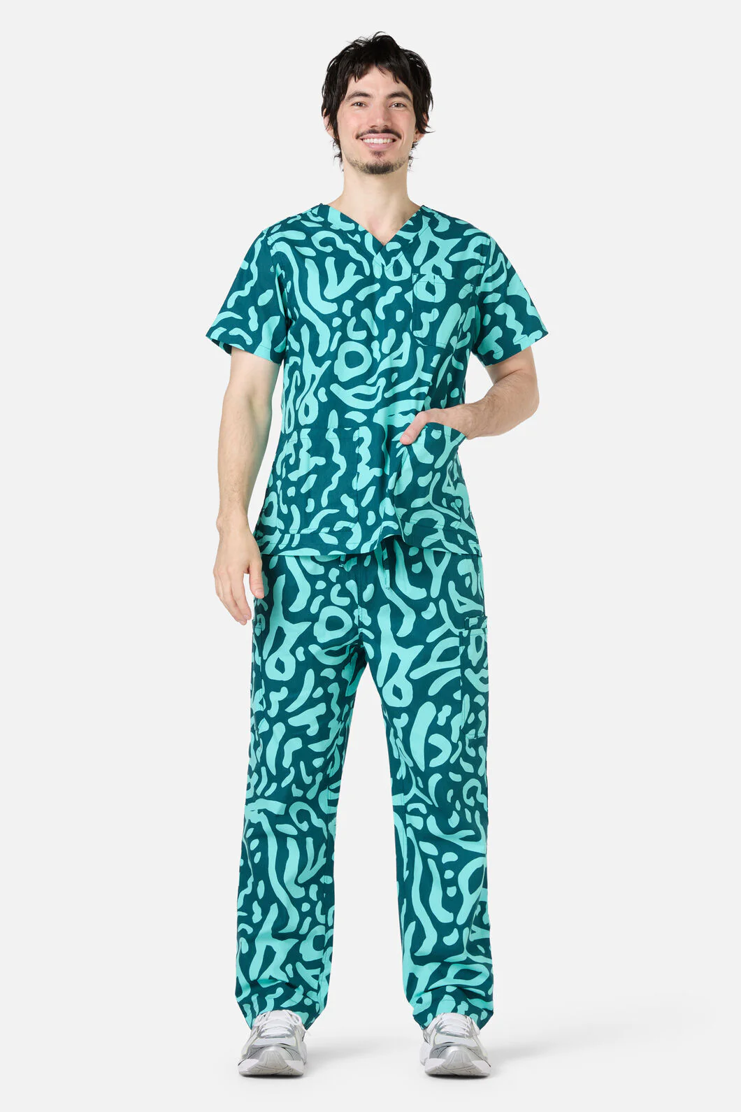 Green Ripple Scrub Set - Image 5