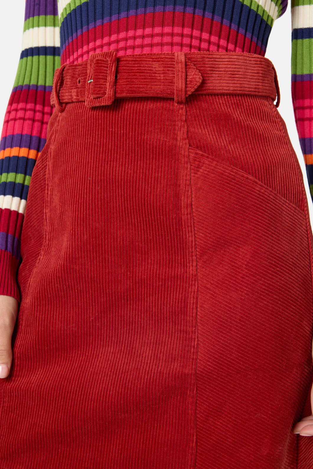 Heather Cord Mini Skirt - Image 7