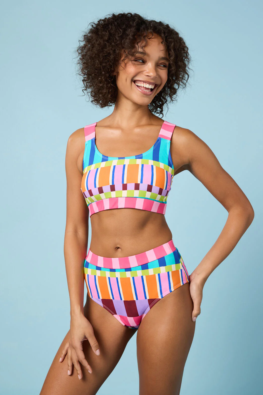 Holiday Stripe Bikini Bottom