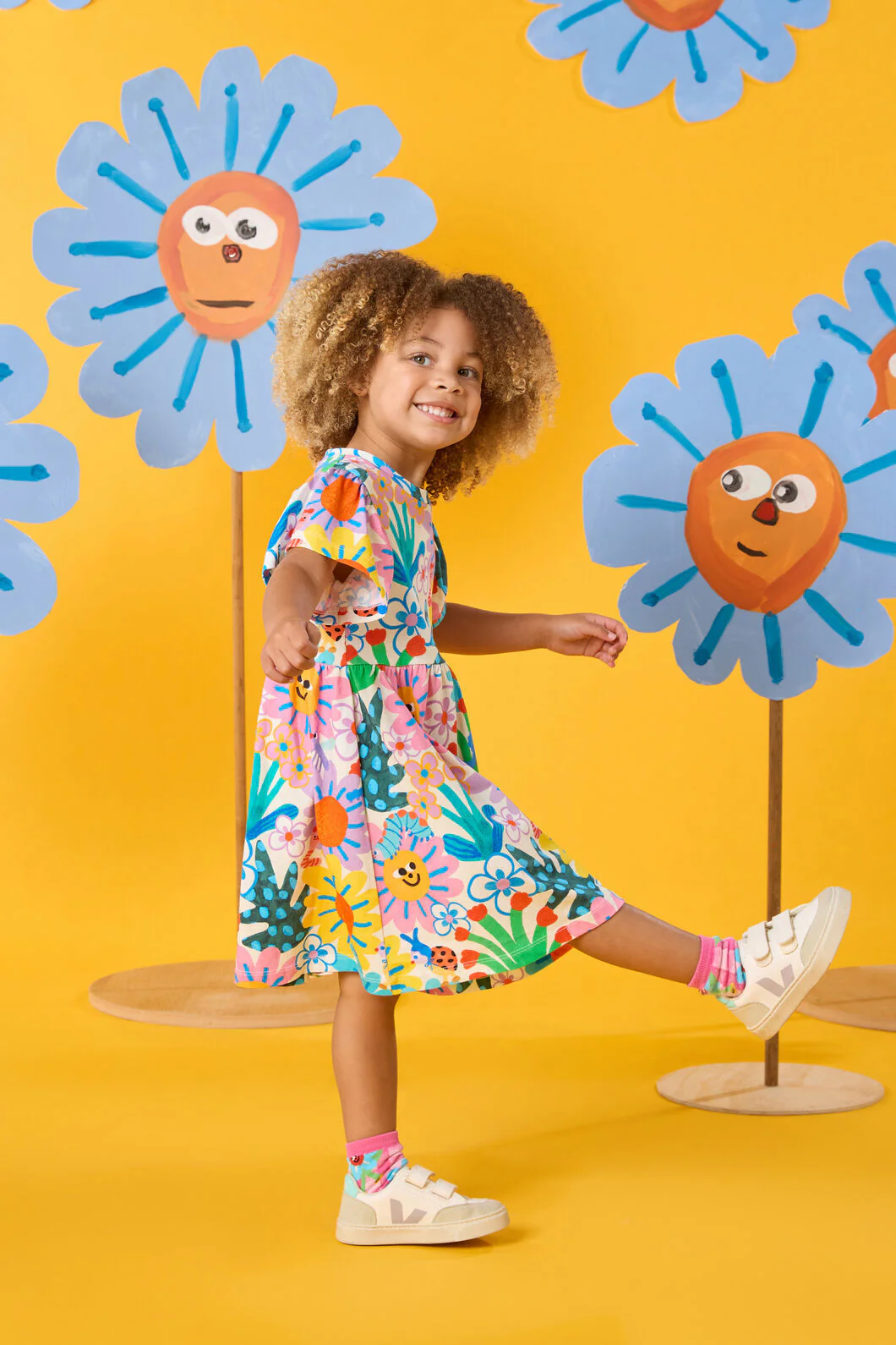 Hyper Floral Kids Dress