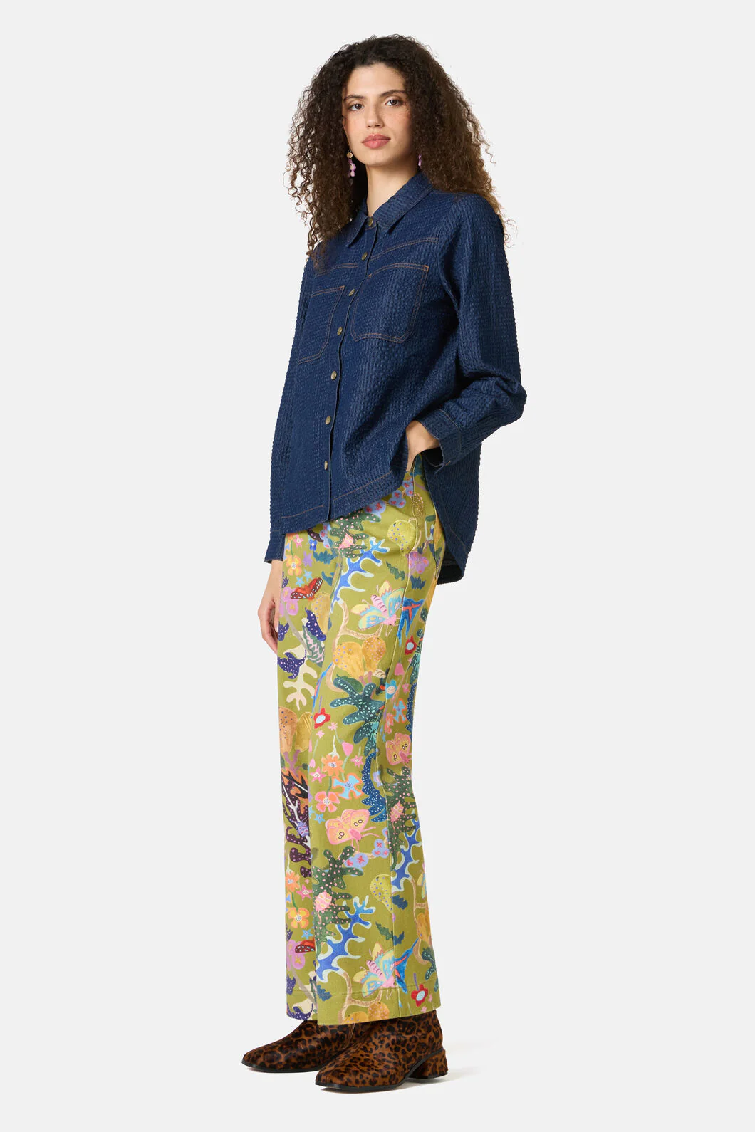 Imogen Seersucker Denim Shirt - Image 5
