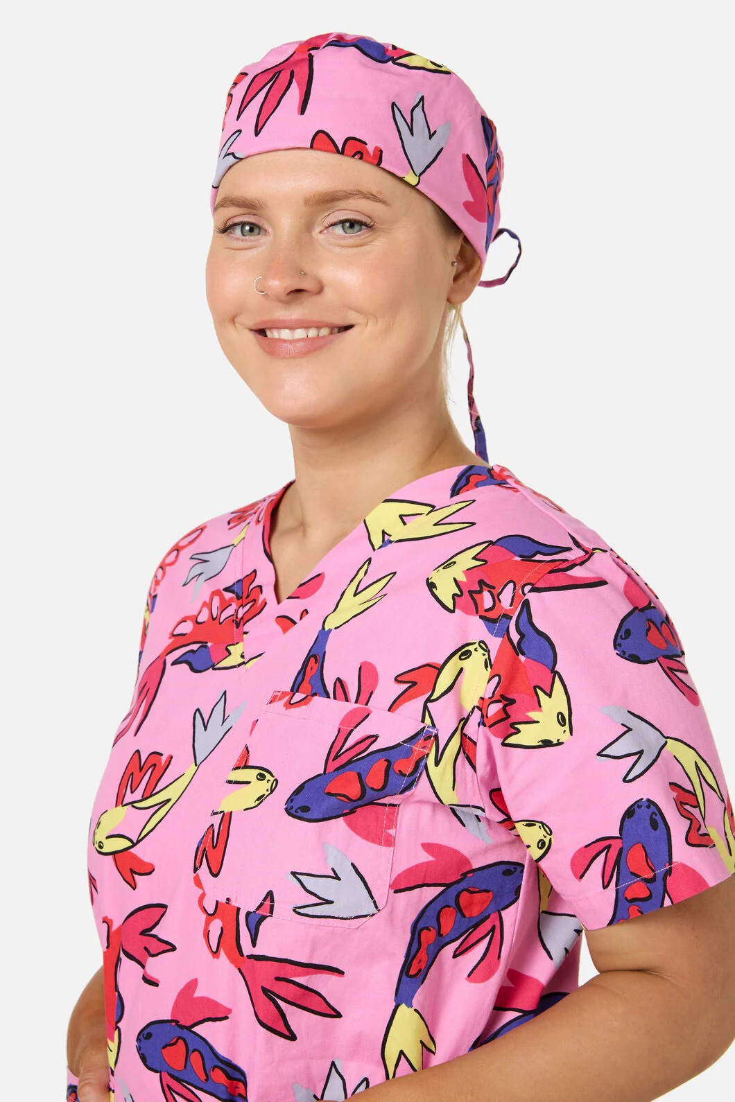 Koi Pond Scrub Hat
