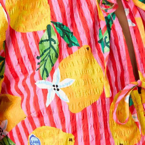 Lemonade Seersucker Print Top - Image 6