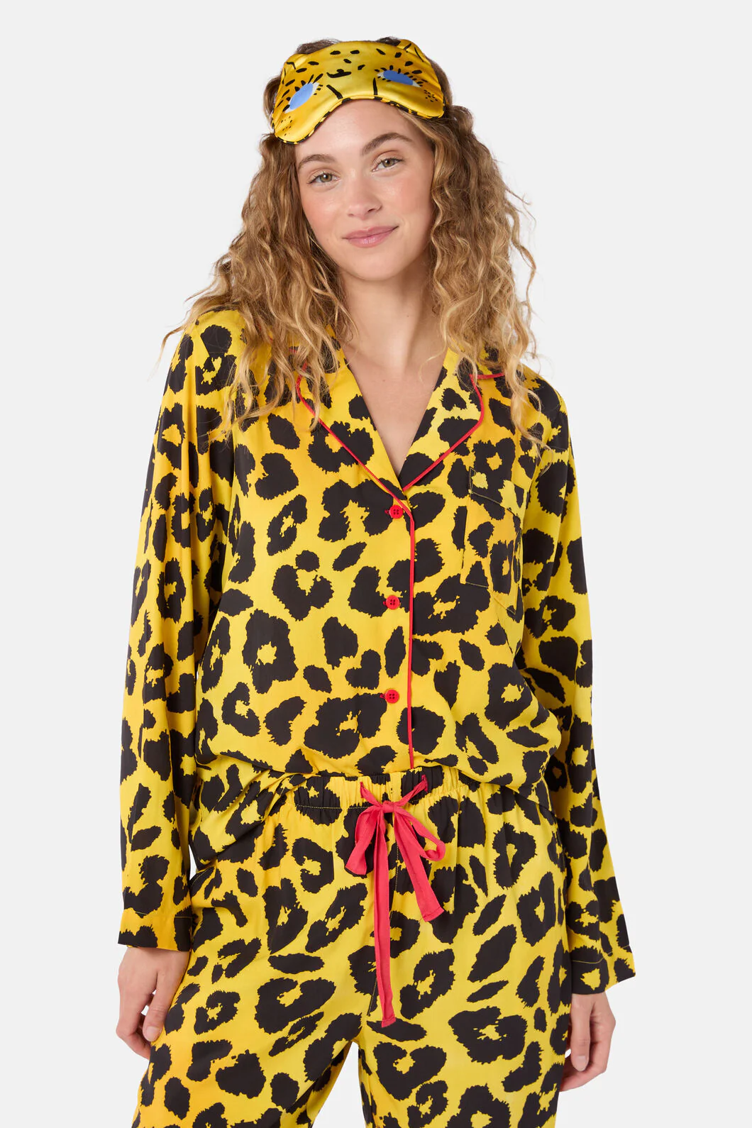 Leopard Silk Eye Mask And Scrunchie set - Image 3