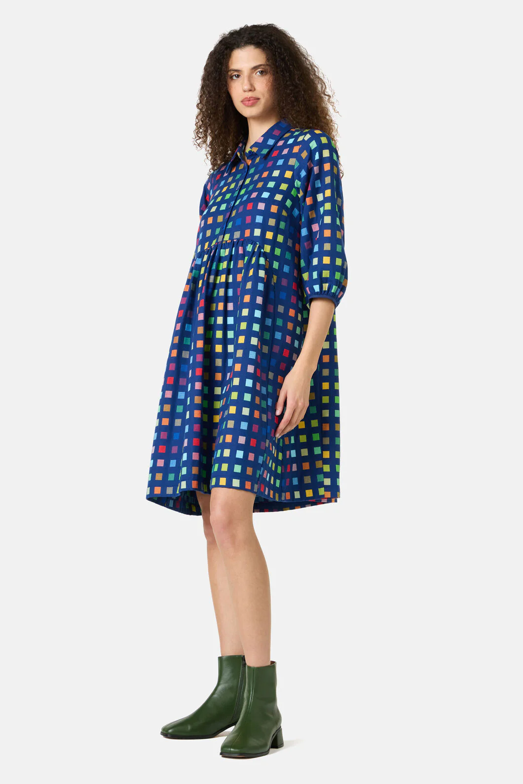 Light Up Check Smock Dress - Image 2