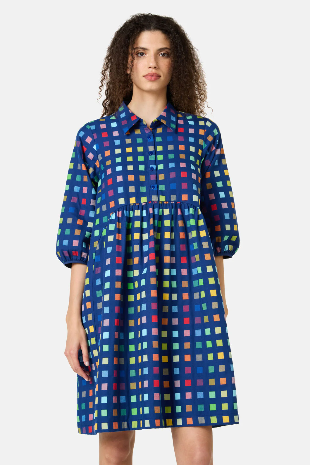 Light Up Check Smock Dress - Image 4