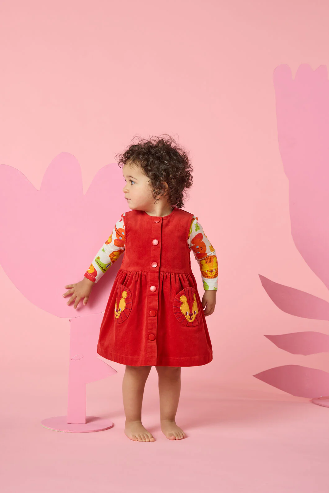 Lion Pocket Baby Pini Dress