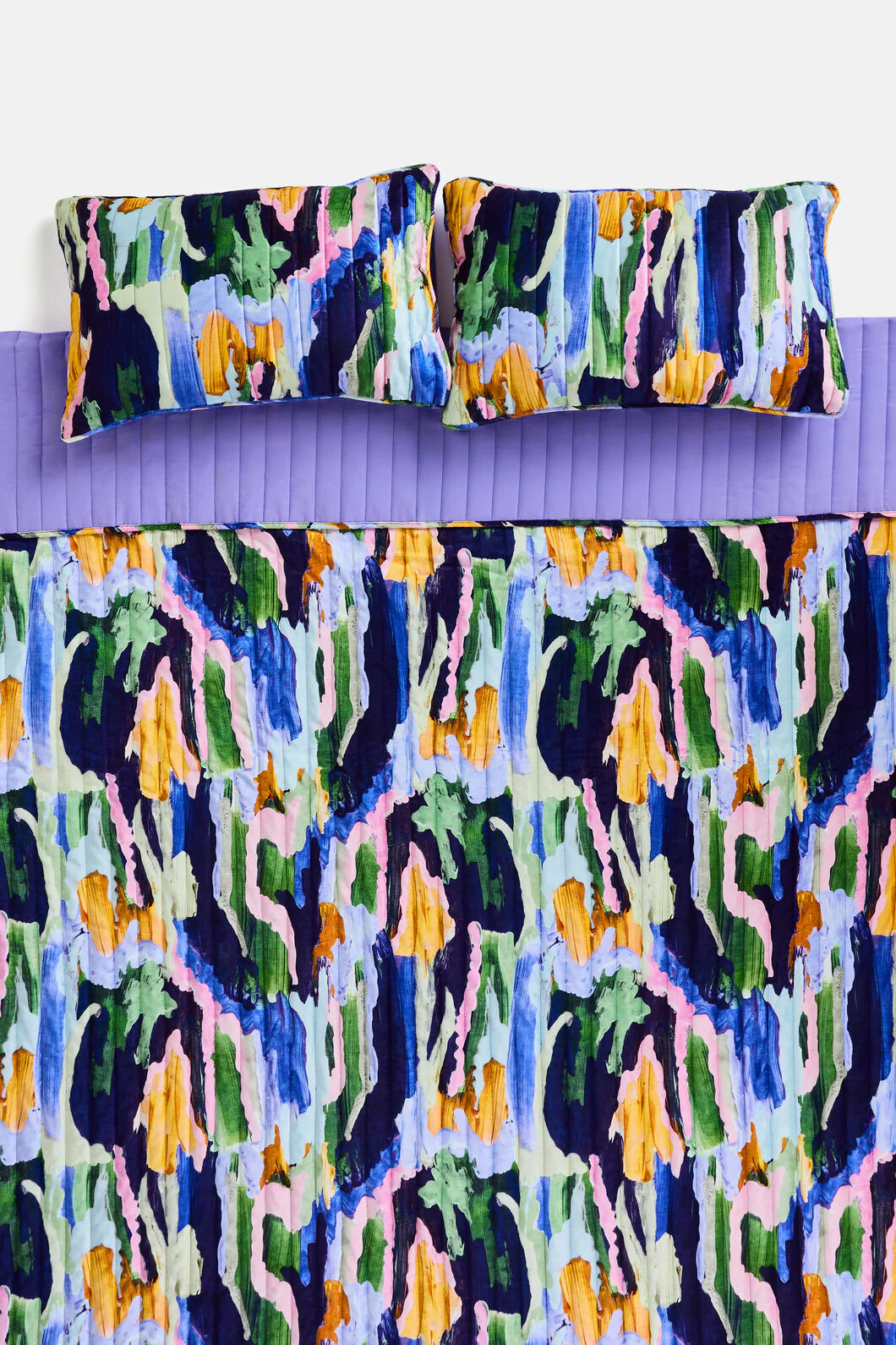 Liquid Joy Velvet Coverlet  Pillow Set (Single / Double) - Image 4